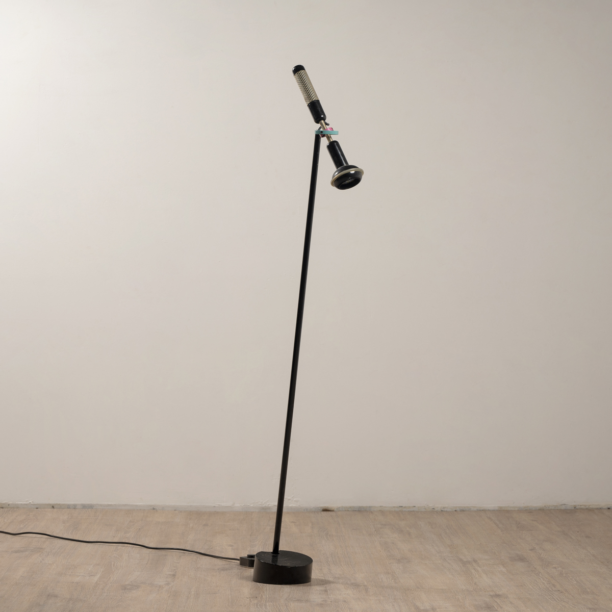 Lampadaire Black Grip par Achille Castiglioni pour Flos, Italie, 1985