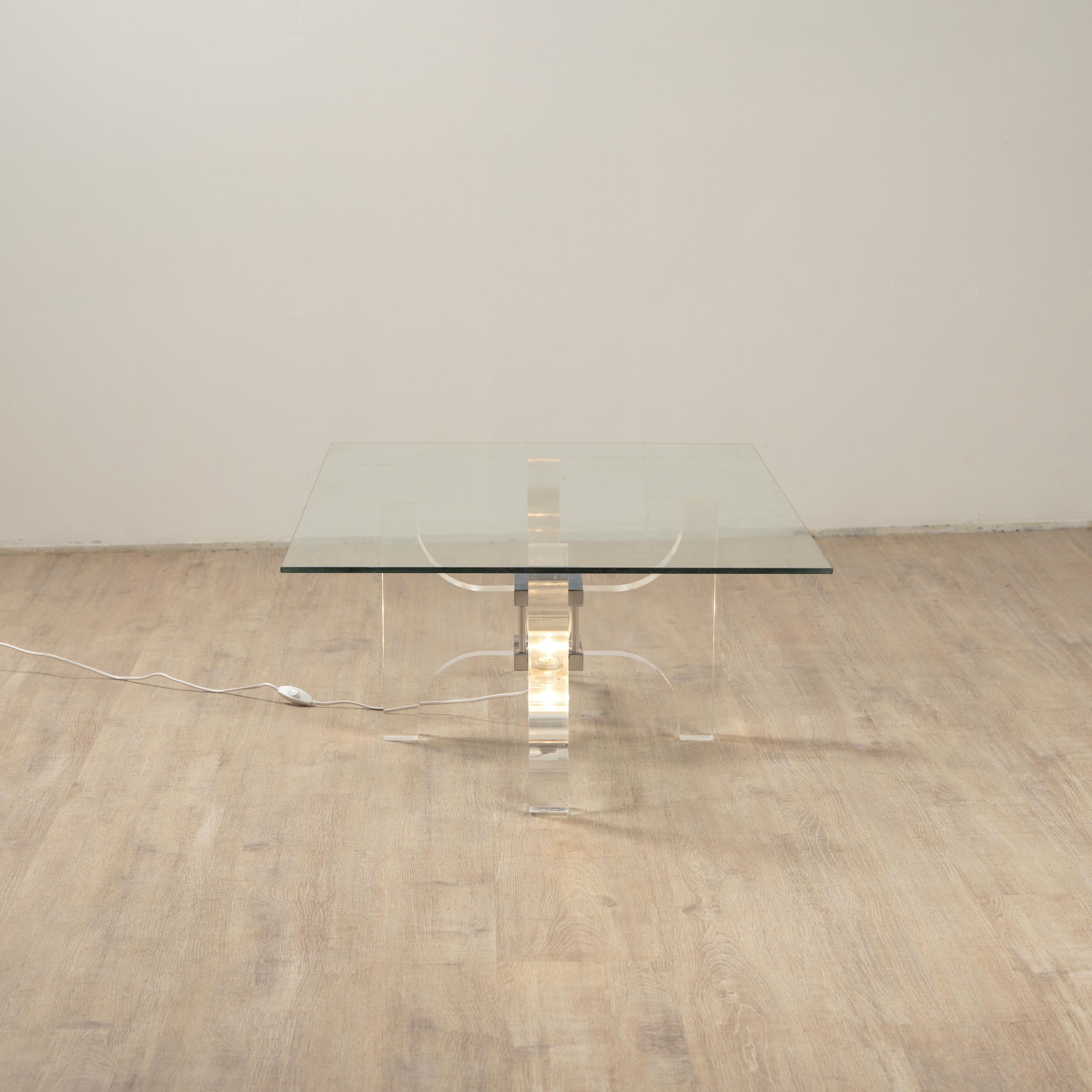 Table basse lumineuse de Philippe jean, 1970. – Image 3