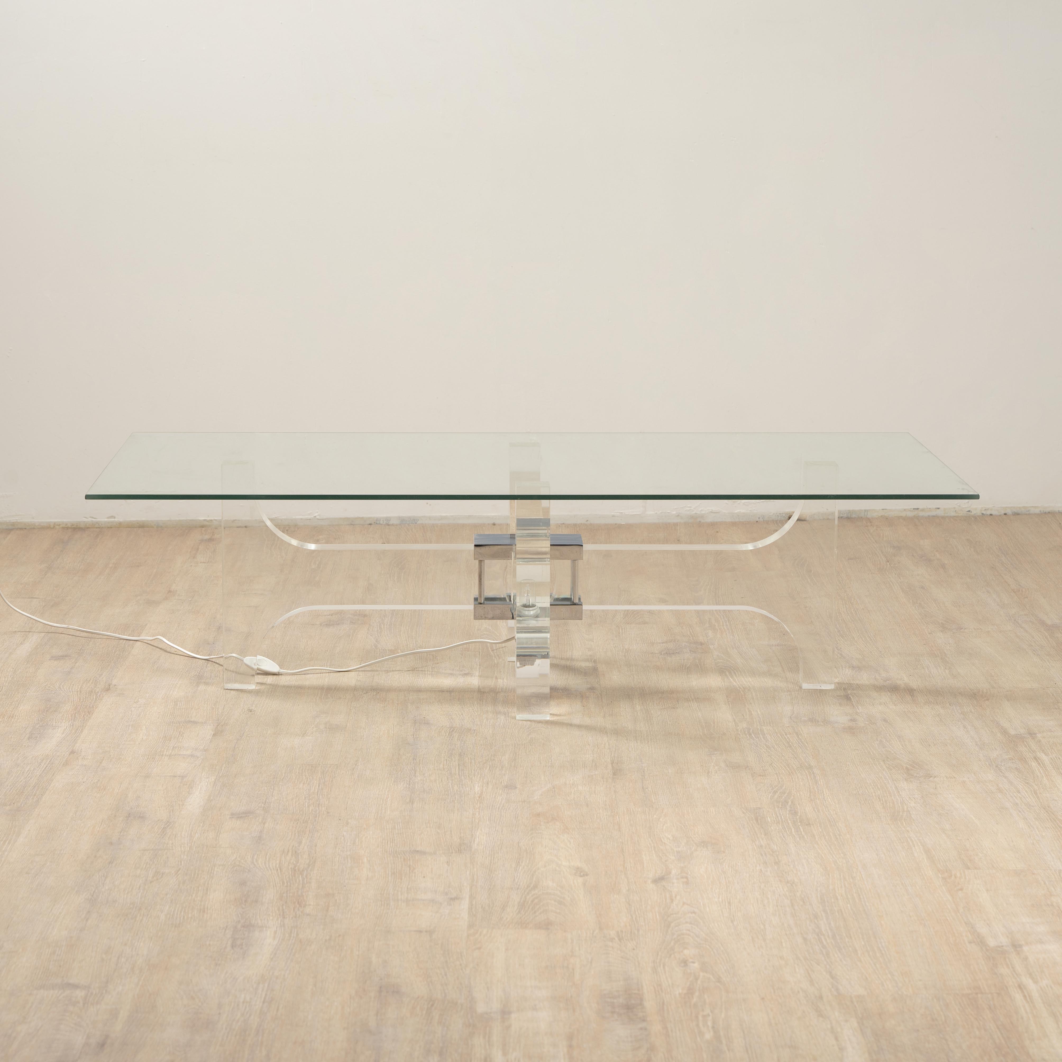 Table basse lumineuse de Philippe jean, 1970. – Image 4